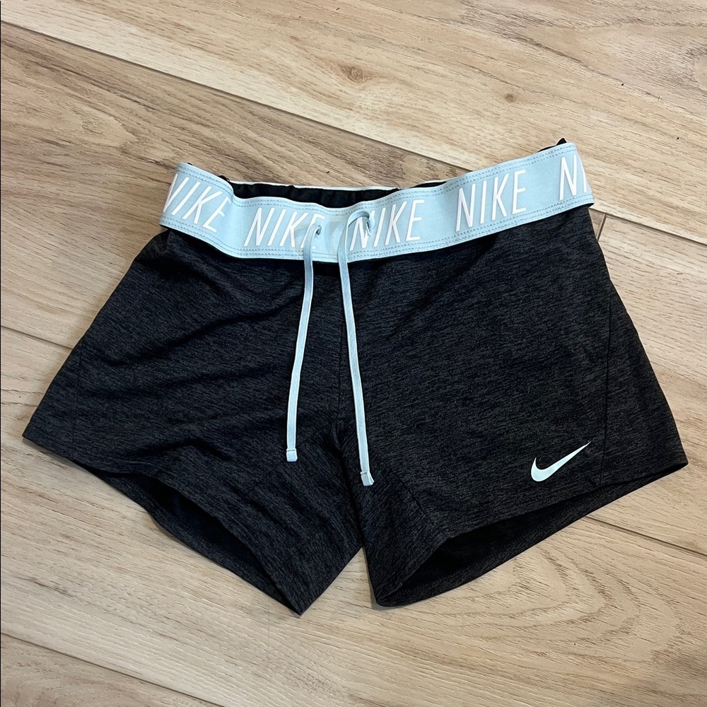 Nike Charcoal Shorts with Light Blue Waistband